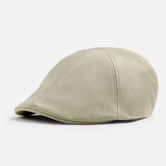 Mens Linen Visor Beret Hat Cap Gatsby Paperboy Newsboy Size XL Large - Picture 1 of 6